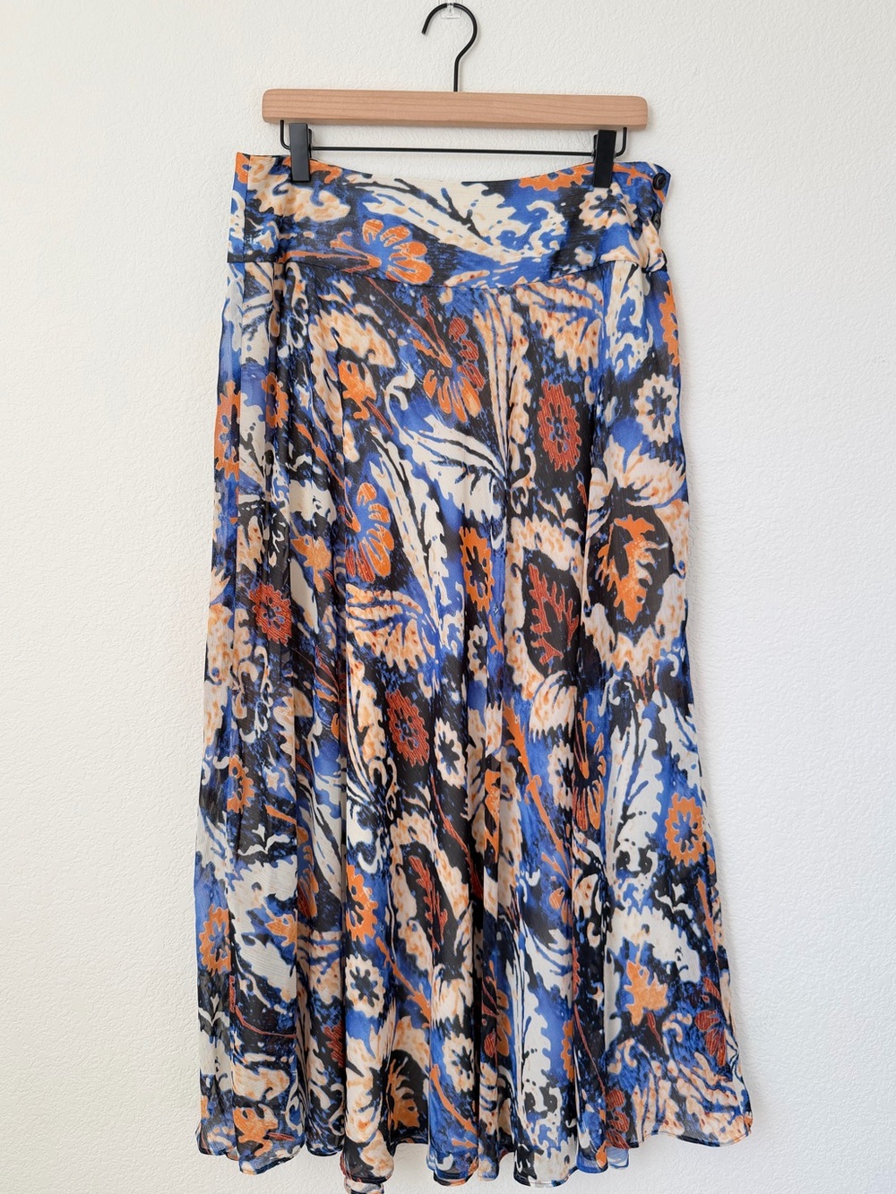 Jones New York Multicolor Floral Midi Blanche Skirt Size 10